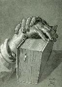 Albrecht Durer Hand Study with Bible - Drawing oil painting